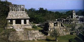 Circuit au Mexique / Le Yucatan / Temple de la cit maya de Palenque