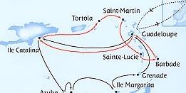 Enchainement Croisi�res Perles des Antilles / Perles des Cara�bes