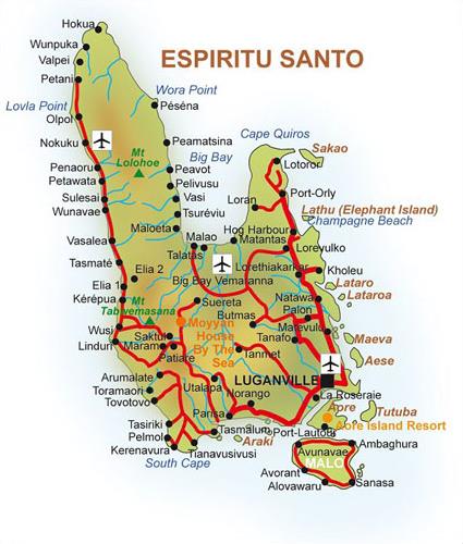 Excursion les d' Espiritu Santo / Histoire, Cano & Trou Bleu / Vanuatu