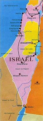 Le Grand Circuit d'Israël / Carte du circuit