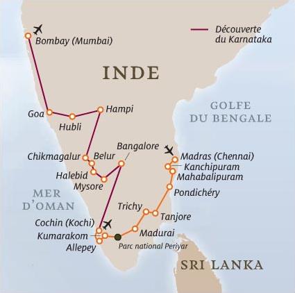 Inde du sud Les Circuits /  travers l'Inde du Sud / Dcouverte du Karnataka 