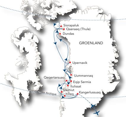 Croisire 16 jours de la Baie de Disko  Thule / Groenland / Norvge