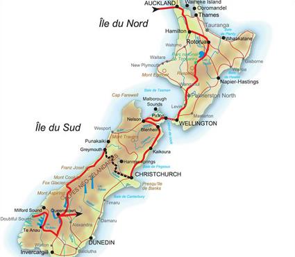 Autotour Lune de Miel au Pays des Kiwis / Au Dpart d' Auckland / Nouvelle Zlande