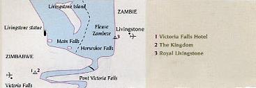  Sur Les Rives du fleuves Zamb�ze/ les Chutes Victoria / Zimbabwe / Zambie