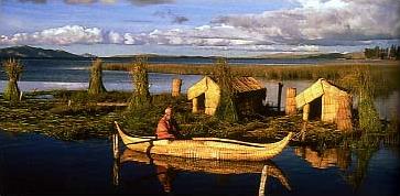 Circuit au Prou / Pour tout l'or des Incas / Indien aymara sur le lac Titicaca