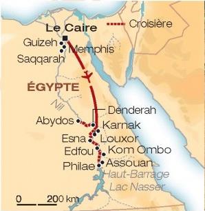Circuit Croisire Le Sacre de Ramss / du Caire  Assouan / Egypte