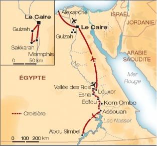 Croisire Des rives du Nil  Alexandrie / Au Dpart de Louxor / Egypte