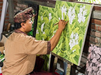 Les Excursions  Ubud / La leon de peinture / Indonsie