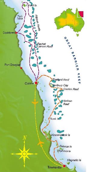 Croisire La Grande Barrire de Corail en Yacht  bord du Coral Princess / Cairns - Lizard Island / Le Queensland