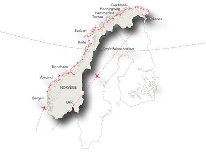 Le Navire MS Nordlys / L'Express Ctier de Norvge / Norvge