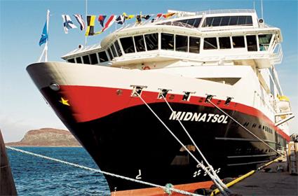 Le Navire MS Midnatsol / L'Express Ctier de Norvge / Norvge